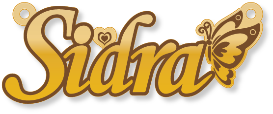 Sidra · تصميم خط عربي ومجوهرات ليزر · مسار مغلق للفايبر ليزر · Gold Name - اسمك ذهب