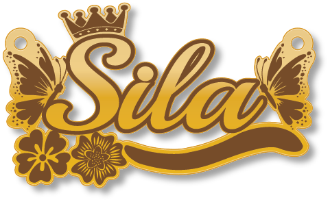 Sila سيلا · Arabic Calligraphy Laser Jewelry CAD · Closed Vector Path for Fiber Laser · Gold Name