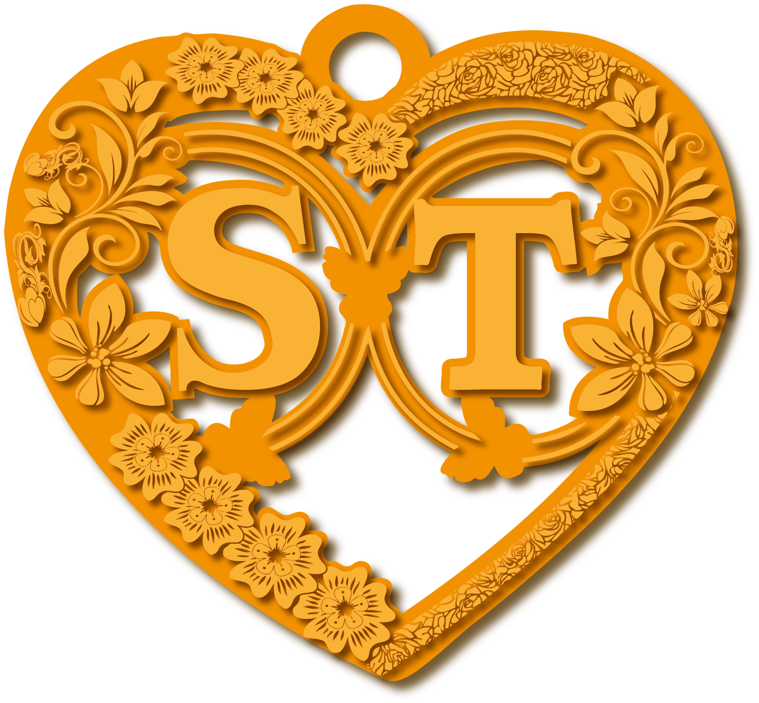 S T · تصميم خط عربي ومجوهرات ليزر · مسار مغلق للفايبر ليزر · Gold Name - اسمك ذهب