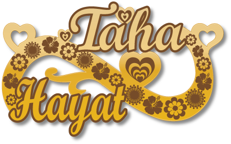 Hayat Taha · Arabic Calligraphy Laser Jewelry CAD · Closed Vector Path for Fiber Laser · Gold Name