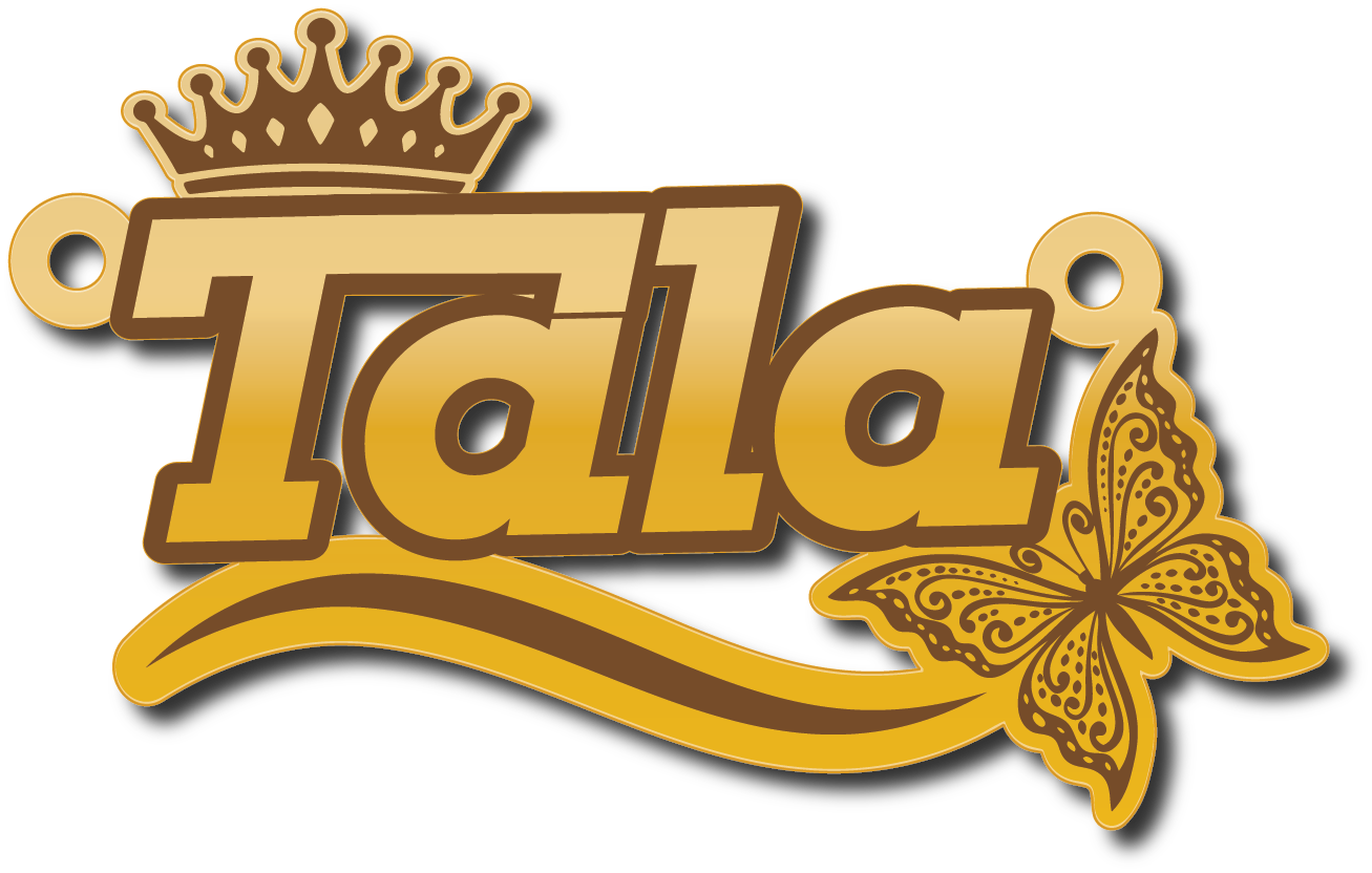 Tala · تصميم خط عربي ومجوهرات ليزر · مسار مغلق للفايبر ليزر · Gold Name - اسمك ذهب