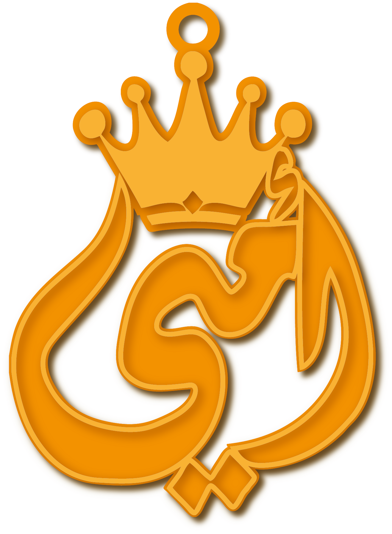 أمي مع تاج صافي · Arabic Calligraphy Laser Jewelry CAD · Closed Vector Path for Fiber Laser · Gold Name