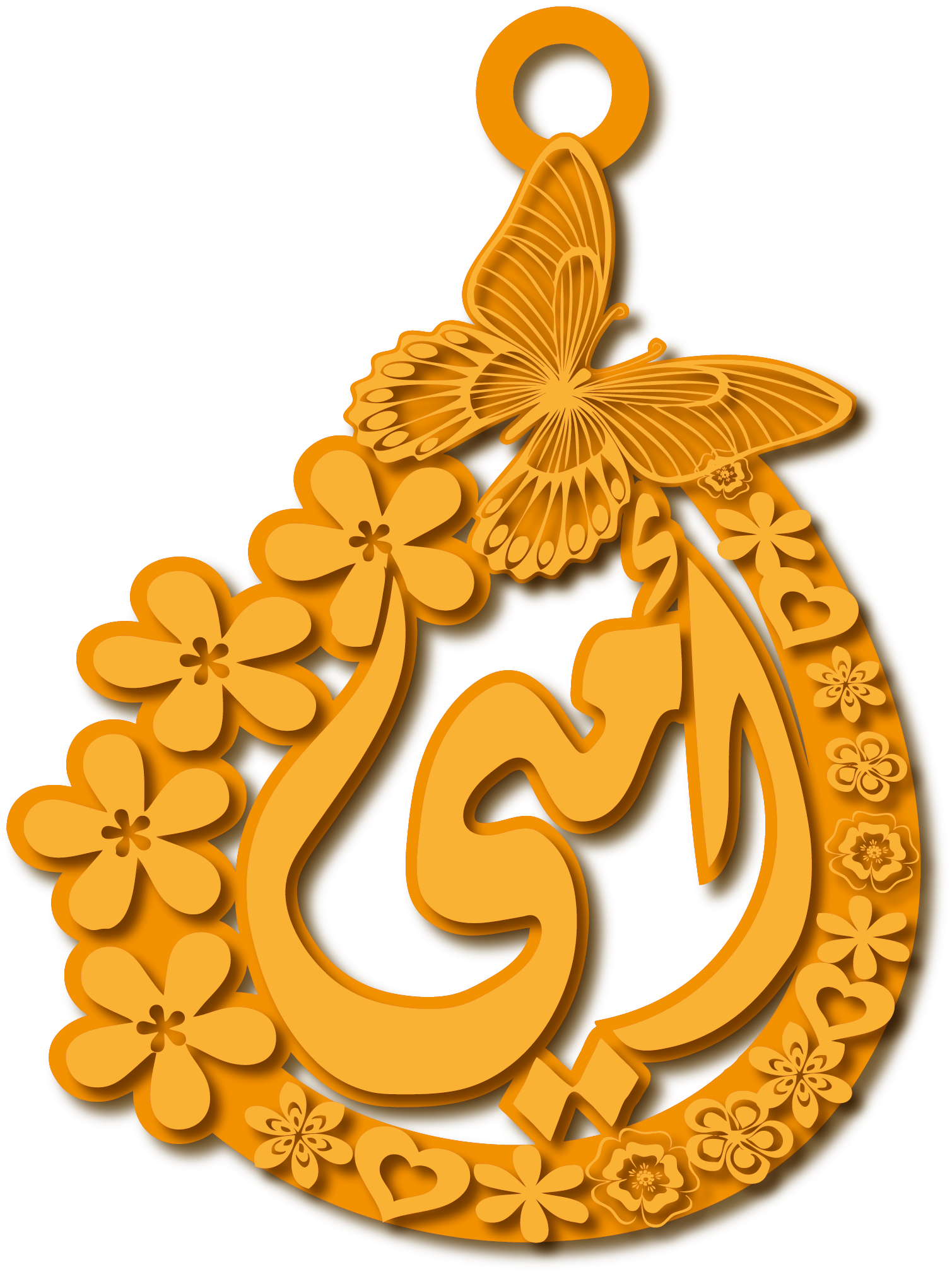 أمي في دمعه مزخرفه بالزهور وقلوب · تصميم خط عربي ومجوهرات ليزر · مسار مغلق للفايبر ليزر · Gold Name - اسمك ذهب