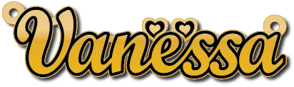 Vanessa · تصميم خط عربي ومجوهرات ليزر · مسار مغلق للفايبر ليزر · Gold Name - اسمك ذهب