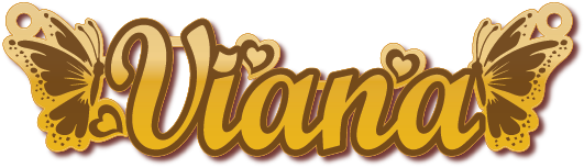 Viana · Arabic Calligraphy Laser Jewelry CAD · Closed Vector Path for Fiber Laser · Gold Name