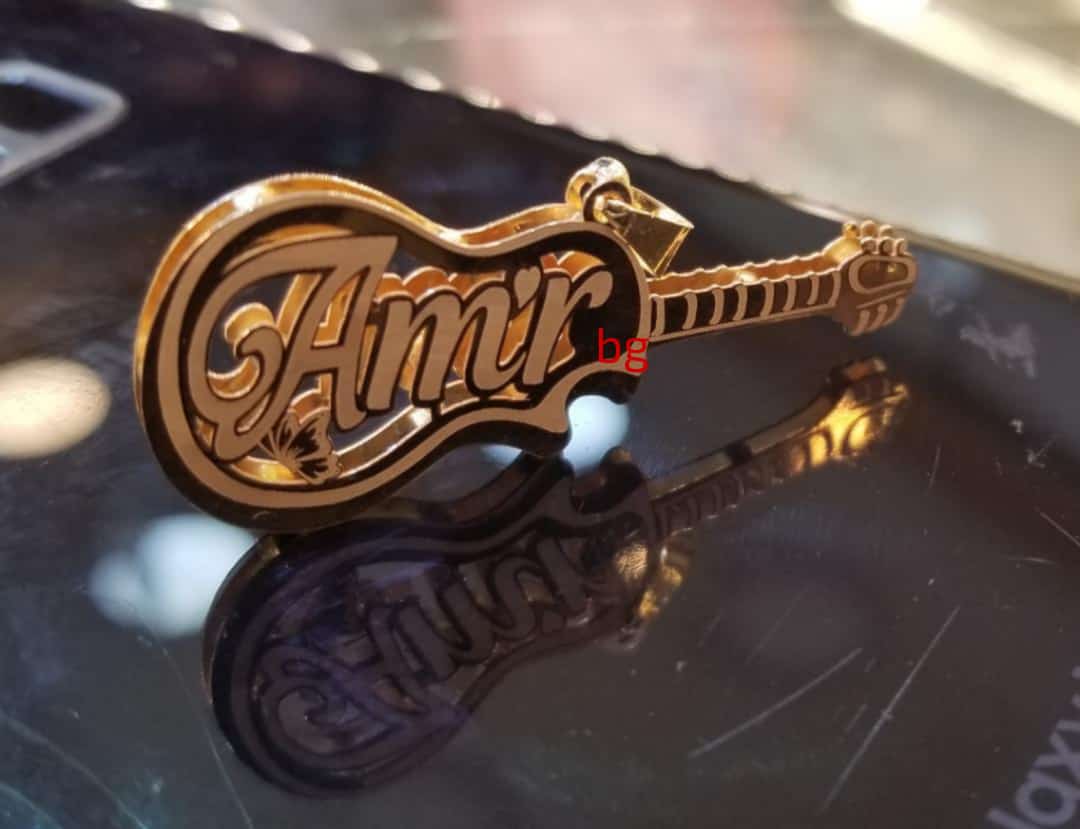 Amr · تصميم خط عربي ومجوهرات ليزر · مسار مغلق للفايبر ليزر · Gold Name - اسمك ذهب