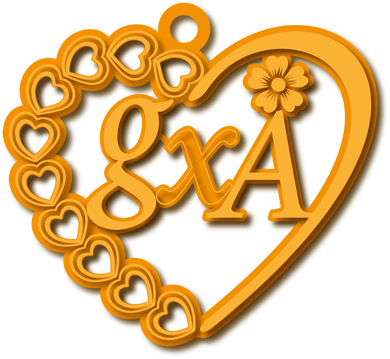 g A · تصميم خط عربي ومجوهرات ليزر · مسار مغلق للفايبر ليزر · Gold Name - اسمك ذهب