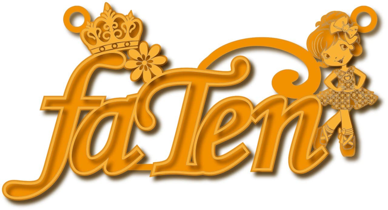 Faten · تصميم خط عربي ومجوهرات ليزر · مسار مغلق للفايبر ليزر · Gold Name - اسمك ذهب